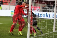 3. Liga - Fußball - FC Ingolstadt 04 - FSV Zwickau - Elfmeter Tor Jubel Stefan Kutschke (30, FCI) Marcel Gaus (19, FCI) Fatih Kaya (9, FCI)