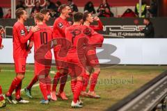 3. Liga - FC Ingolstadt 04 - 1860 München - Marcel Gaus (19, FCI) zieht ab Tor 1:0 Jubel mit Stefan Kutschke (30, FCI) Dennis Eckert Ayensa (7, FCI) Maximilian Beister (10, FCI) Thomas Keller (27, FCI) Maximilian Thalhammer (6, FCI) Tobias Schröck (21, FC