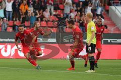 3. Liga - Fußball - FC Ingolstadt 04 - Würzburger Kickers - Tor Fatih Kaya (9, FCI), 1:0 Jubel, Maximilian Beister (10, FCI) Maximilian Thalhammer (18, FCI) Caniggia Ginola Elva (14, FCI)