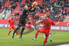 3. Liga - FC Ingolstadt 04 - FC Ingolstadt 04 - SV Meppen - Erik Domaschke Torwart (#32 SV Meppen) - Beister Maximilian (#10,FCI) - Foto: Stefan Bösl