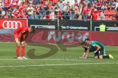 3. Fußball-Liga - Saison 2019/2020 - FC Ingolstadt 04 - Hallescher FC - Enttäuschte Gesichter - Foto: Meyer Jürgen