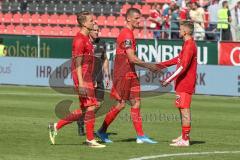 3. Fußball-Liga - Saison 2019/2020 - FC Ingolstadt 04 - Hallescher FC - Enttäuschte Gesichter  - Foto: Meyer Jürgen