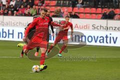 3. Liga - Fußball - FC Ingolstadt 04 - FSV Zwickau - Elfmeter Tor Jubel Stefan Kutschke (30, FCI) Schuß