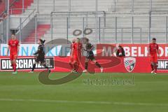 3. Fußball-Liga - Saison 2019/2020 - FC Ingolstadt 04 - FSV Zwickau - Der 1:1 Ausgleichstreffer - Enttäuschte Gesichter - Maximilian Thalhammer (#6,FCI) - Tobias Schröck (#21,FCI)  - Nico Antonitsch (#5,FCI)  - Robin Krausse (#23,FCI)  -  - Foto: Meyer Jü