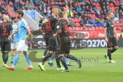 3. Fußball-Liga - Saison 2019/2020 - FC Ingolstadt 04 - Chemnitzer FC - Stefan Kutschke (#30,FCI)  nach einer vergebenen Chance - beim abklatschen  - Foto: Meyer Jürgen