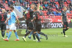 3. Fußball-Liga - Saison 2019/2020 - FC Ingolstadt 04 - Chemnitzer FC - Stefan Kutschke (#30,FCI)  nach einer vergebenen Chance - beim abklatschen  - Foto: Meyer Jürgen