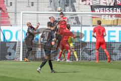 3. Fußball-Liga - Saison 2019/2020 - FC Ingolstadt 04 - Hallescher FC - Stefan Kutschke (#30,FCI)  - Jonatan Kotzke (#25,FCI) - Foto: Meyer Jürgen