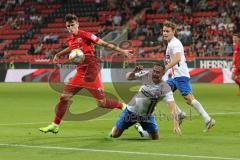 3. Liga - Fußball - FC Ingolstadt 04 - Hansa Rostock - Zweikampf Thomas Keller (27, FCI) Pascal Breier (Rostock 39)