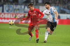 3. Liga - FC Ingolstadt 04 - 1860 München - Dennis Eckert Ayensa (7, FCI) Berzel Aaron (22, München)