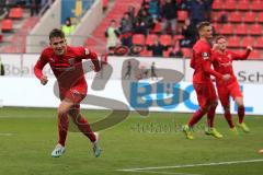 3. Liga - Fußball - FC Ingolstadt 04 - FSV Zwickau - Tor Jubel Dennis Eckert Ayensa (7, FCI) Stefan Kutschke (30, FCI) Marcel Gaus (19, FCI)