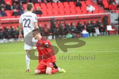 3. Liga - FC Ingolstadt 04 - FC Ingolstadt 04 - SV Meppen - Stefan Kutschke (#30,FCI)  enttäuscht - Steffen Puttkammer (#22 SV Meppen) - Foto: Stefan Bösl