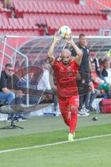 3. Fußball-Liga - Saison 2019/2020 - FC Ingolstadt 04 - Hallescher FC - Nico Antonitsch (#5,FCI)  beim Einwurf  -Foto: Meyer Jürgen