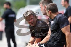 3. Liga - Testspiel - FC Ingolstadt 04 - TSV 1860 Rosenheim - Cheftrainer Jeff Saibene (FCI) mit Torwarttrainer Alexander Kunze (FCI) und Fitnesstrainer Jörg Mikoleit (FCI)