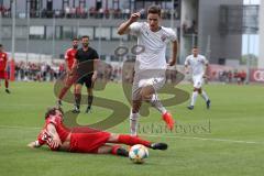 3. Liga - Testspiel - FC Ingolstadt 04 - TSV 1860 Rosenheim - Lauf Sturm Zweikampf rechts Maximilian Thalhammer (18, FCI)