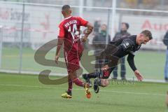 3. Fußball-Liga - Saison 2019/2020 - Testspiel - FC Ingolstadt 04 - VFR Aalen - Stefan Kutschke (#30,FCI)  im Zweikampf mit Appiah Marcel #14 VFR Aalen - Foto: Stefan Bösl