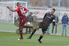 3. Fußball-Liga - Saison 2019/2020 - Testspiel - FC Ingolstadt 04 - VFR Aalen - Stefan Kutschke (#30,FCI)  im Zweikampf mit Appiah Marcel #14 VFR Aalen - Foto: Stefan Bösl