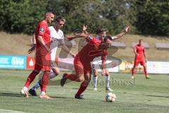 3. Liga - Testspiel - VfR Garching - FC Ingolstadt 04 - links Maximilian Wolfram (8, FCI) und rechts Peter Kurzweg (16, FCI) Angriff