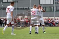 3. Liga - Testspiel - FC Ingolstadt 04 - TSV 1860 Rosenheim - Tor Jubel Thorsten Röcher (29 FCI) Robin Krauße (23, FCI)