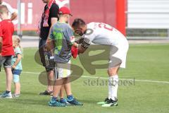 3. Liga - Testspiel - FC Ingolstadt 04 - TSV 1860 Rosenheim - Autogramme, Robin Krauße (23, FCI)