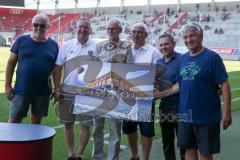 3. Fußball-Liga - Saison 2019/2020 - Freundschaftsspiel - VFB Eichstätt - FC Ingolstadt 04 - Peter Jackwerth links - Dr. Martin Wagener - Frank Dreves - Wendelin Göbel  - Franz Spitzauer - Werner Roß rechts - Foto: Meyer Jürgen