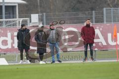 3. Liga - Testspiel - FC Ingolstadt 04 - Karlsruher SC - zuschauer, Nico Antonitsch (5, FCI) Dennis Eckert Ayensa (7, FCI) Vorsitzender des Vorstandes Peter Jackwerth (FCI) Stefan Kutschke (30, FCI)