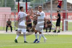 3. Liga - Testspiel - FC Ingolstadt 04 - TSV 1860 Rosenheim - Torjubel Fatih Kaya (9, FCI) Thorsten Röcher (29 FCI) Filip Bilbija (35, FCI)