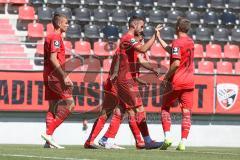 3. Fußball-Liga - Saison 2019/2020 - Freundschaftsspiel - VFB Eichstätt - FC Ingolstadt 04 - Fatih Kaya (Nr.9, FC Ingolstadt 04) - Patrick Sussek (Nr.37, FC Ingolstadt 04) - jubel - Foto: Meyer Jürgen