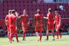 3. Liga - Saisoneröffnung - Testspiel - FC Ingolstadt 04 - VfB Eichstätt - Tor Jubel Stefan Kutschke (30, FCI) mit Benedikt Gimber (5, FCI) #fc^14#Björn Paulsen (4, FCI) Maximilian Thalhammer (18, FCI)