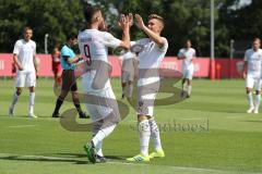 3. Liga - Testspiel - FC Ingolstadt 04 - SKN St. Pölten - Tor Jubel 3:1 durch Fatih Kaya (9, FCI) mit seinem zweiten Treffer mit Patrick Sussek (37, FCI)