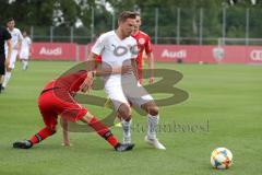 3. Liga - Testspiel - FC Ingolstadt 04 - TSV 1860 Rosenheim - Zweikampf rechts Konstantin Kerschbaumer (7, FCI)