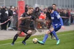 3. Liga - Testspiel - FC Ingolstadt 04 - Karlsruher SC - Maximilian Beister (10, FCI) und Damian Roßbach (KSC)