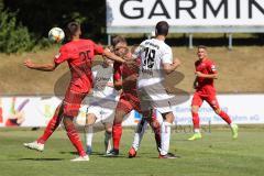 3. Liga - Testspiel - VfR Garching - FC Ingolstadt 04 - mitte Kopfball Stefan Kutschke (30, FCI), links Filip Bilbija (35, FCI)