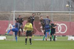 3. Liga - Testspiel - FC Ingolstadt 04 - Karlsruher SC - Patrick Sussek (37, FCI) Fatih Kaya (9, FCI) Jonatan Kotzke (25 FCI) Filip Bilbija (35, FCI) Torwart Marco Knaller (1, FCI) verteidigen