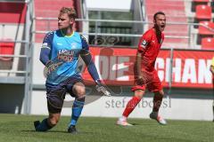 3. Fußball-Liga - Saison 2019/2020 - Freundschaftsspiel - VFB Eichstätt - FC Ingolstadt 04 - Torwart Daniel Baltzer (Nr.31, VfB Eichstätt) - Jubel - Fatih Kaya (Nr.9, FC Ingolstadt 04) - Foto: Meyer Jürgen