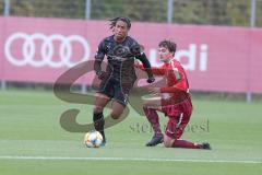 3. Fußball-Liga - Saison 2019/2020 - Testspiel - FC Ingolstadt 04 - VFR Aalen - Ganiggia Ginola Elva (#14,FCI)  - Gerlspeck Lukas rot VFR Aalen - Foto: Stefan Bösl