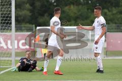 3. Liga - Testspiel - FC Ingolstadt 04 - TSV 1860 Rosenheim - Tor Jubel 1:0 durch Paul Polauke (33, FCI) mit Stefan Kutschke (30, FCI)