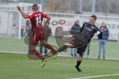 3. Fußball-Liga - Saison 2019/2020 - Testspiel - FC Ingolstadt 04 - VFR Aalen - Stefan Kutschke (#30,FCI)  im Zweikampf mit Appiah Marcel #14 VFR Aalen - Foto: Stefan Bösl