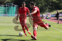 3. Liga - Testspiel - VfR Garching - FC Ingolstadt 04 - Zusammenspiel Maximilian Wolfram (8, FCI) und Peter Kurzweg (16, FCI)