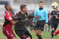 3. Fußball-Liga - Saison 2019/2020 - Testspiel - FC Ingolstadt 04 - VFR Aalen - Stefan Kutschke (#30,FCI)  im Zweikampf mit Appiah Marcel #14 VFR Aalen - Foto: Stefan Bösl