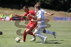 3. Liga - Testspiel - VfR Garching - FC Ingolstadt 04 - links Filip Bilbija (35, FCI) in Bedrängnis