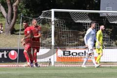 3. Liga - Testspiel - VfR Garching - FC Ingolstadt 04 - Tor durch Maximilian Wolfram (8, FCI) 0:2 Jubel mit Stefan Kutschke (30, FCI)