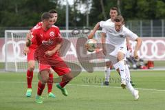 3. Liga - Testspiel - FC Ingolstadt 04 - TSV 1860 Rosenheim - Zweikampf rechts Konstantin Kerschbaumer (7, FCI)