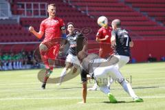 3. Liga - Saisoneröffnung - Testspiel - FC Ingolstadt 04 - VfB Eichstätt - links Stefan Kutschke (30, FCI) und rechts 7 Lucas Schraufstetter (VfB)