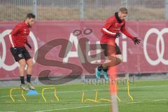 3. Liga - FC Ingolstadt 04 - Trainingsauftakt nach Winterpause - Maximilian Beister (10, FCI) Michael Heinloth (17, FCI)