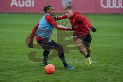 3. Liga - FC Ingolstadt 04 - Trainingsauftakt nach Winterpause - Caniggia Ginola Elva (14, FCI) Gabriel Weiß (32, FC)