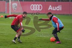 3. Liga - FC Ingolstadt 04 - Trainingsauftakt nach Winterpause - Michael Heinloth (17, FCI) Dennis Eckert Ayensa (7, FCI)