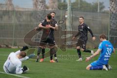 3. Liga - FC Ingolstadt 04 - Wintertrainingslager Spanien - Testspiel - Kaa Gent - 2:3 - Tor durch Dennis Eckert Ayensa (7, FCI) Jubel mit Stefan Kutschke (30, FCI) Maximilian Wolfram (8, FCI)