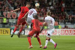 DFB Pokal - Fußball - FC Ingolstadt 04 - 1. FC Nürnberg - Stefan Kutschke (30, FCI) Behrens Hanno (1. FCN, 18) Kopfball