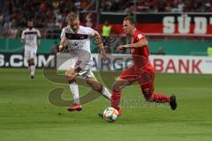 DFB Pokal - Fußball - FC Ingolstadt 04 - 1. FC Nürnberg - Behrens Hanno (1. FCN, 18) Marcel Gaus (19, FCI)