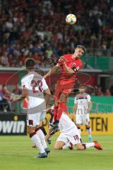 DFB Pokal - Fußball - FC Ingolstadt 04 - 1. FC Nürnberg - Stefan Kutschke (30, FCI) Mühl Lukas (1. FCN, 28) Behrens Hanno (1. FCN, 18)